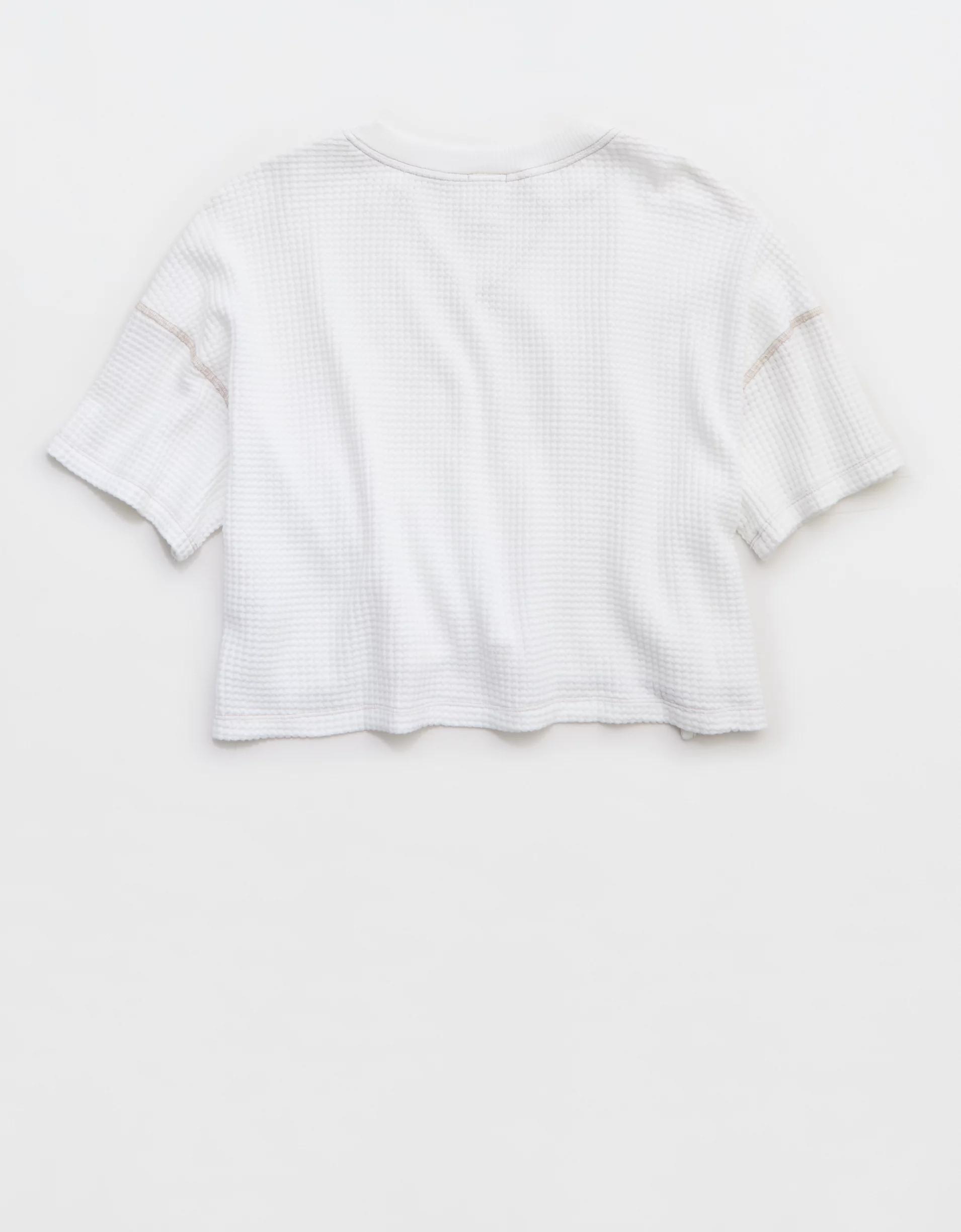 OFFLINE By Aerie Wow! Waffle Notch Neck T-Shirt Product Image