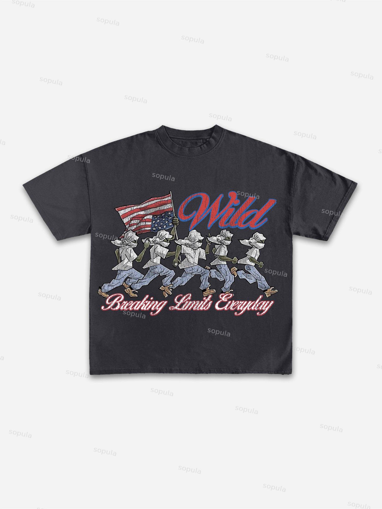 Breaking Limits Graphic Print Cotton T-shirt Product Image