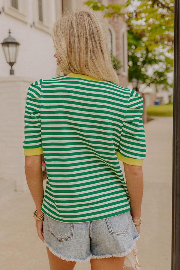 Key Lime Cutie Stripe Top Product Image
