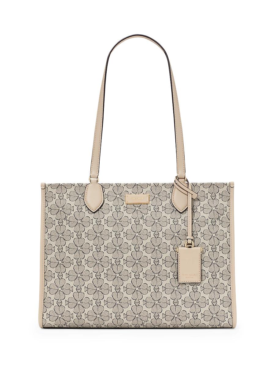 Womens Spade Flower Coated Canvas Tote Bag Product Image