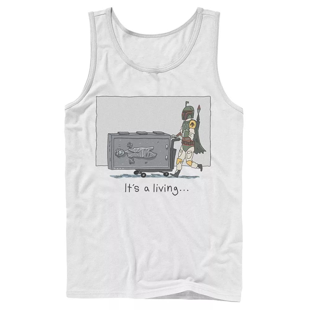 Men's Star Wars Boba Fett It's A Living Doodle Tank Top,  Product Image
