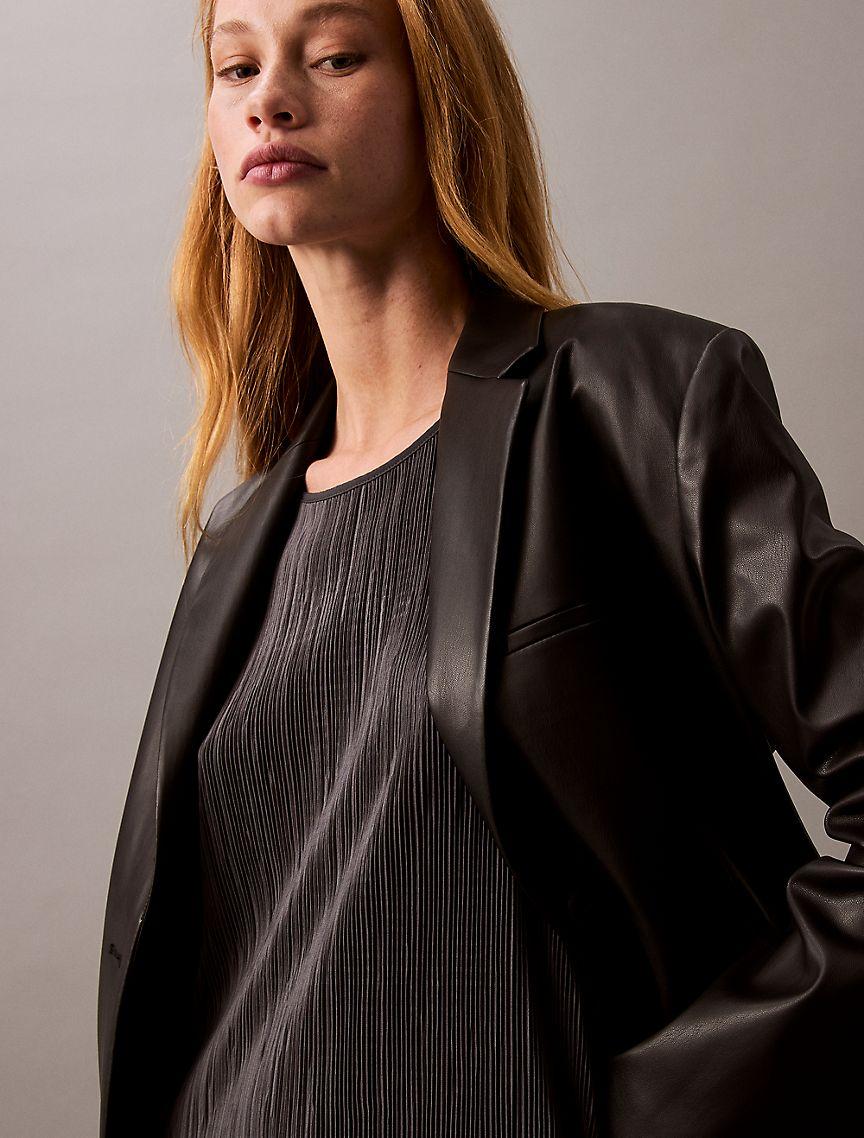 Plisse Sleeveless Midi Dress Product Image