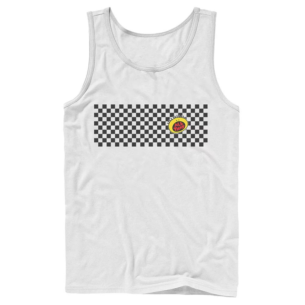 Men's Nickelodeon All That Left Chest Logo Paneled Checkers Graphic Tank Top,  Product Image