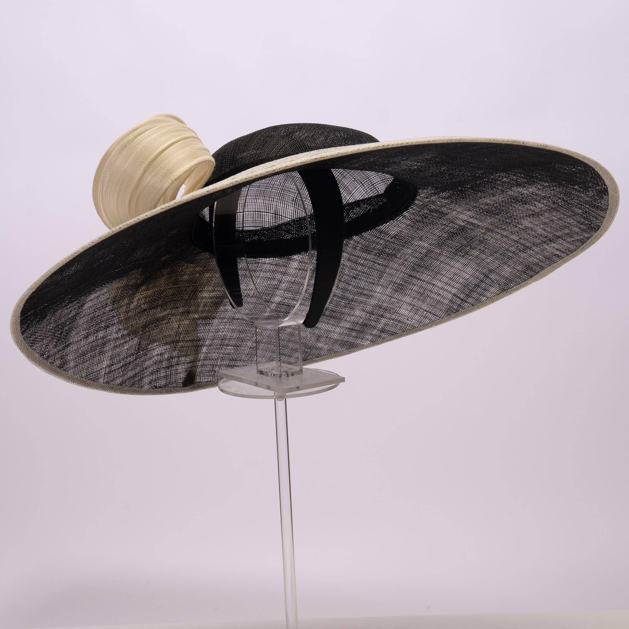 Dual Color Sinamay Base With Jinsin Buntal Bow Product Image