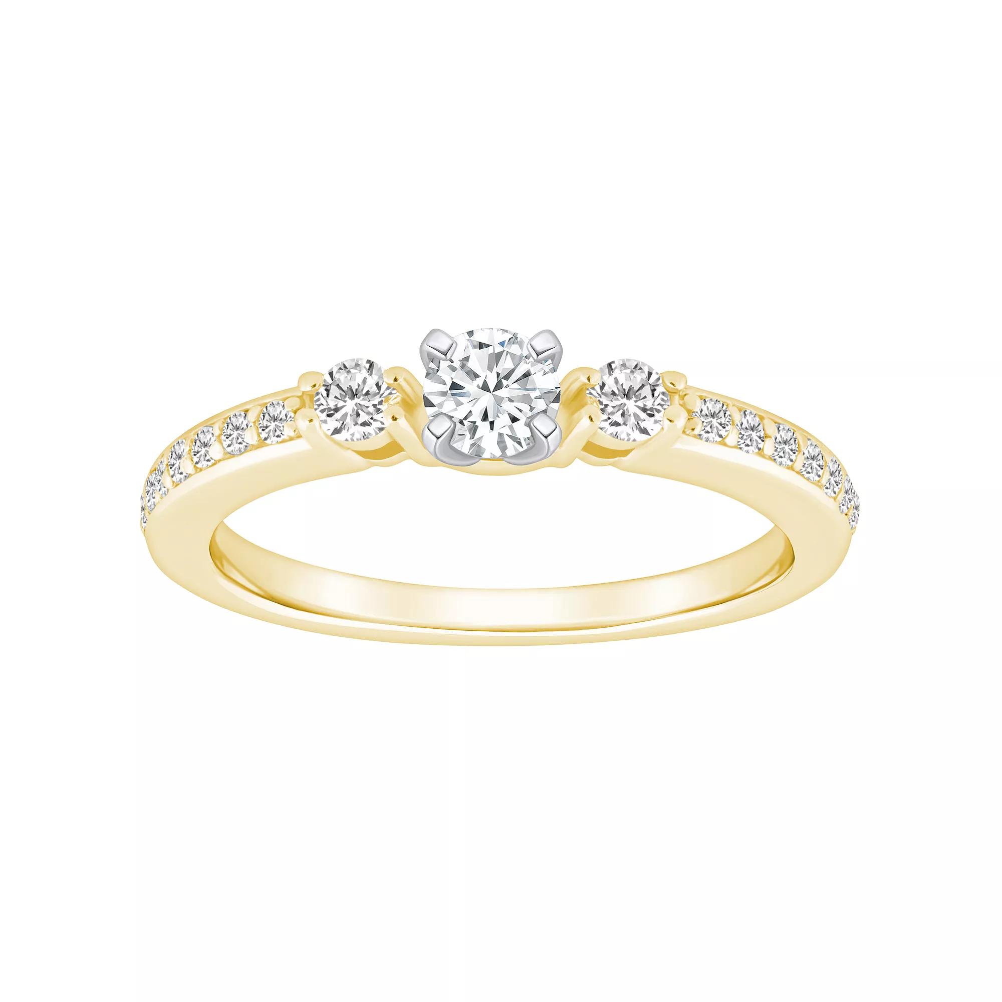 Alyson Layne 14k Gold 1/2 Carat T.W. Diamond Oval Cut Engagement Ring, Women's, Size: 8, 14k White Gold Product Image