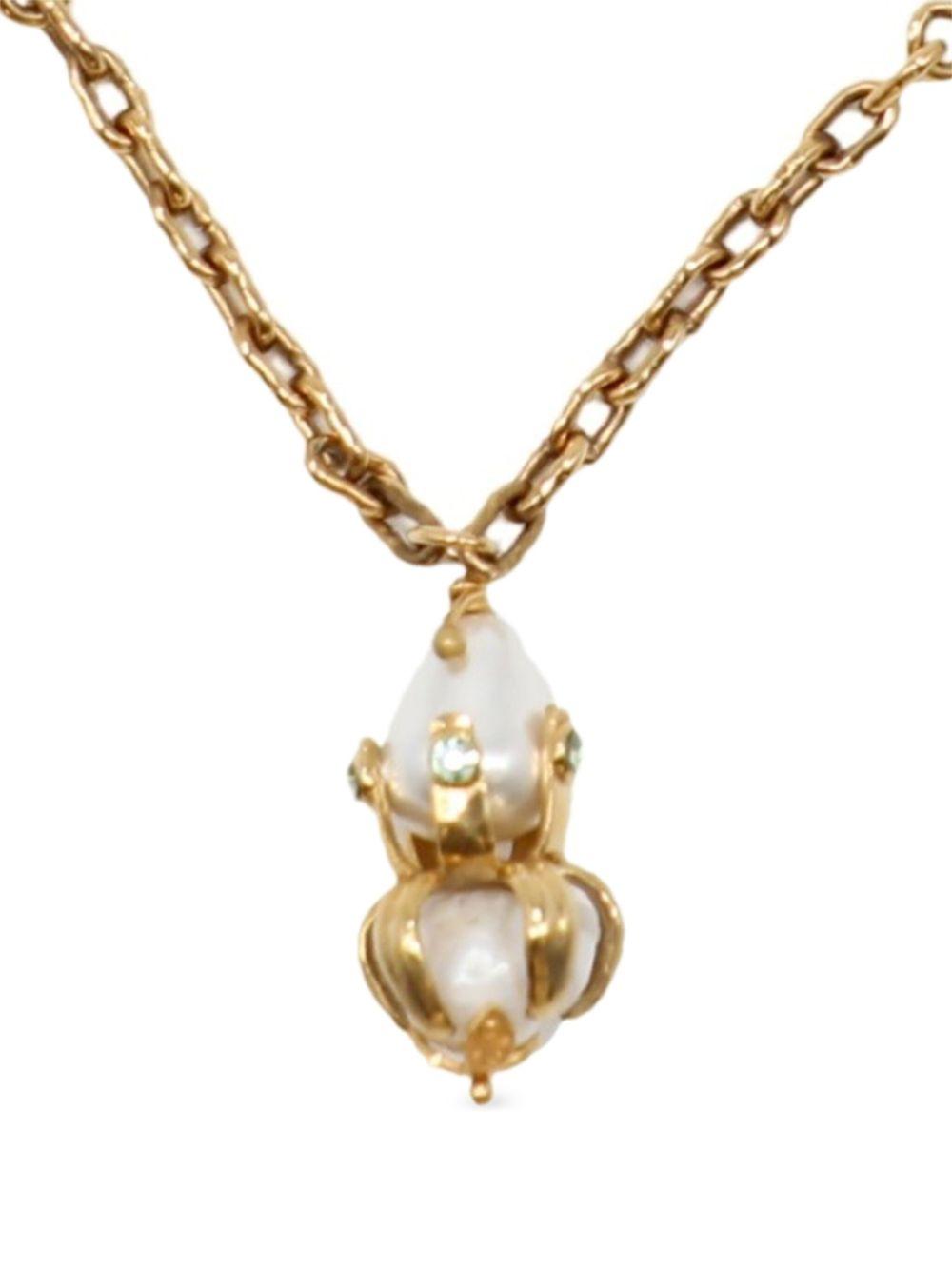 encased-pearl branch-motif necklace Product Image