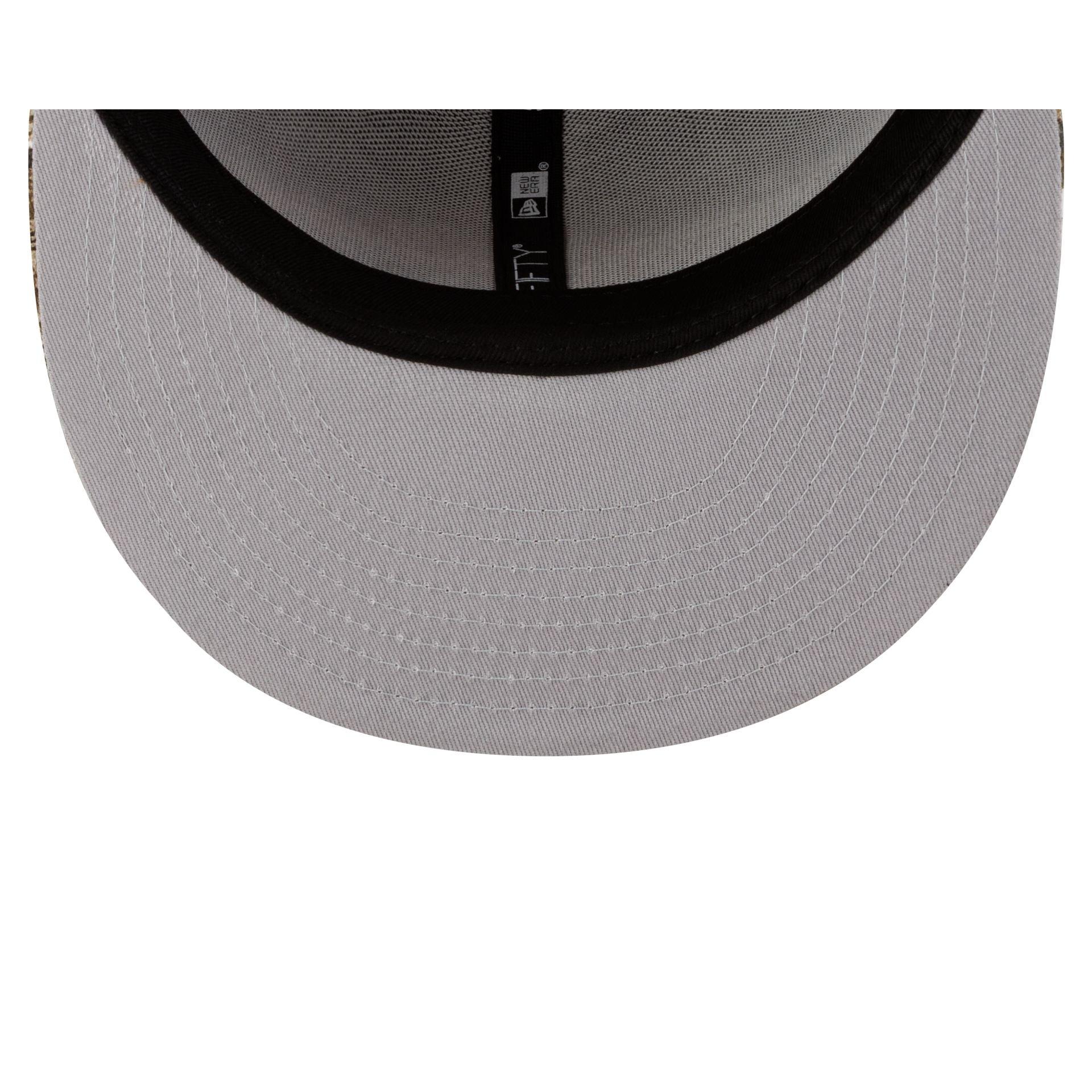 Utah Jazz Basic Black & White 9FIFTY Snapback Hat Male Product Image