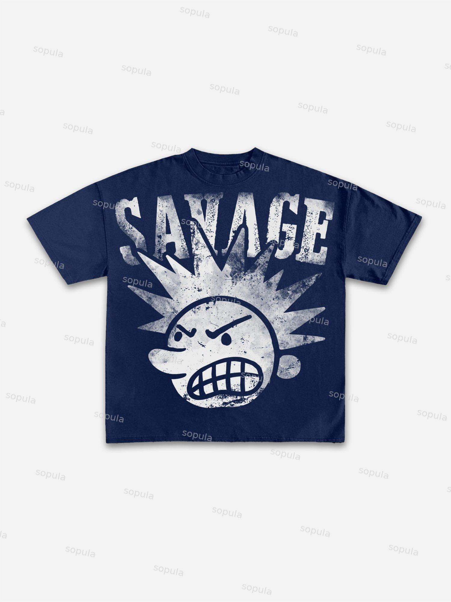Savage The Brain Explodes Graphic Cotton T-shirt Product Image