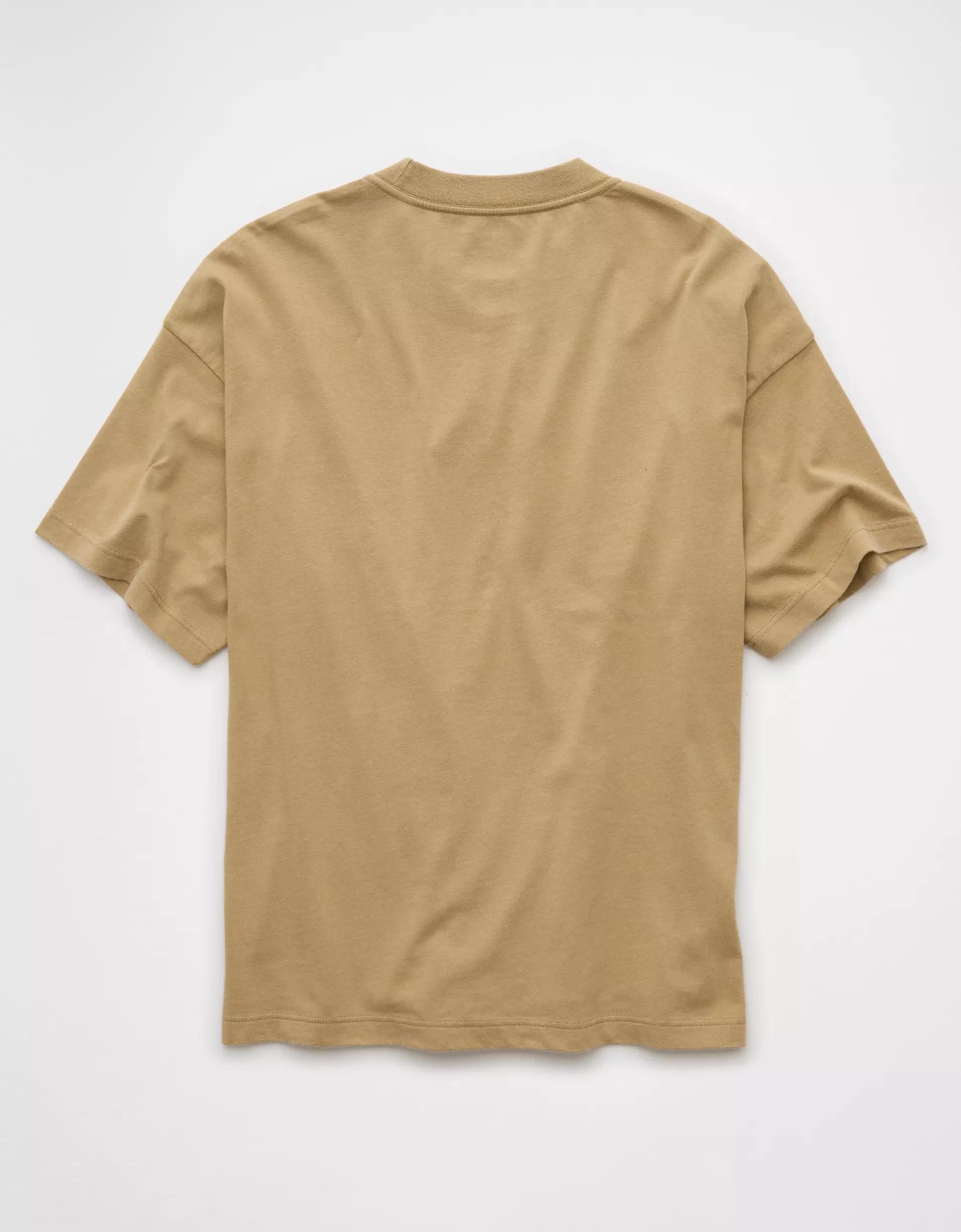 AE Laidback Luxe Heavyweight Oversized Logo Graphic T-Shirt Product Image