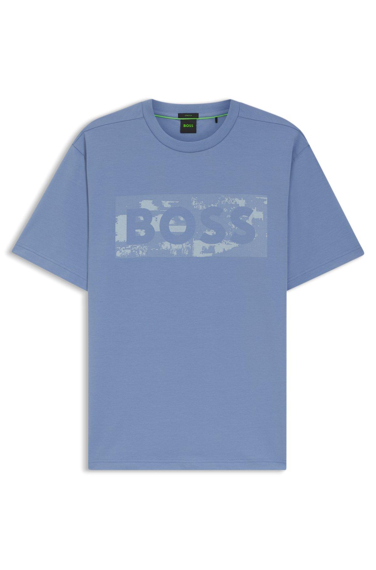 Logo-artwork T-shirt in stretch cotton Product Image