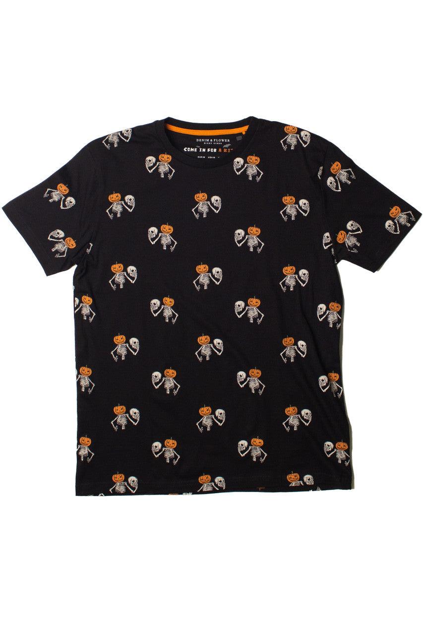 Pumpkin Head Skeleton Tee Product Image