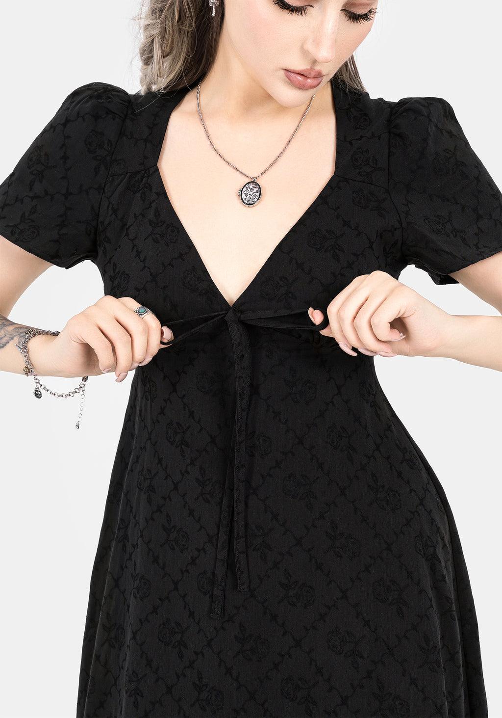 Polgara Floral Jacquard Midaxi Dress Product Image