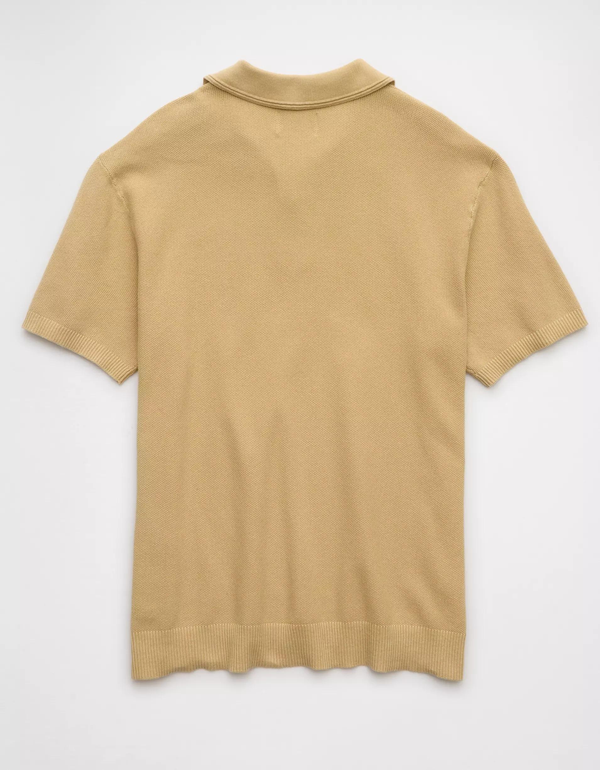 AE Weekend Washed Sweater Polo Shirt Product Image