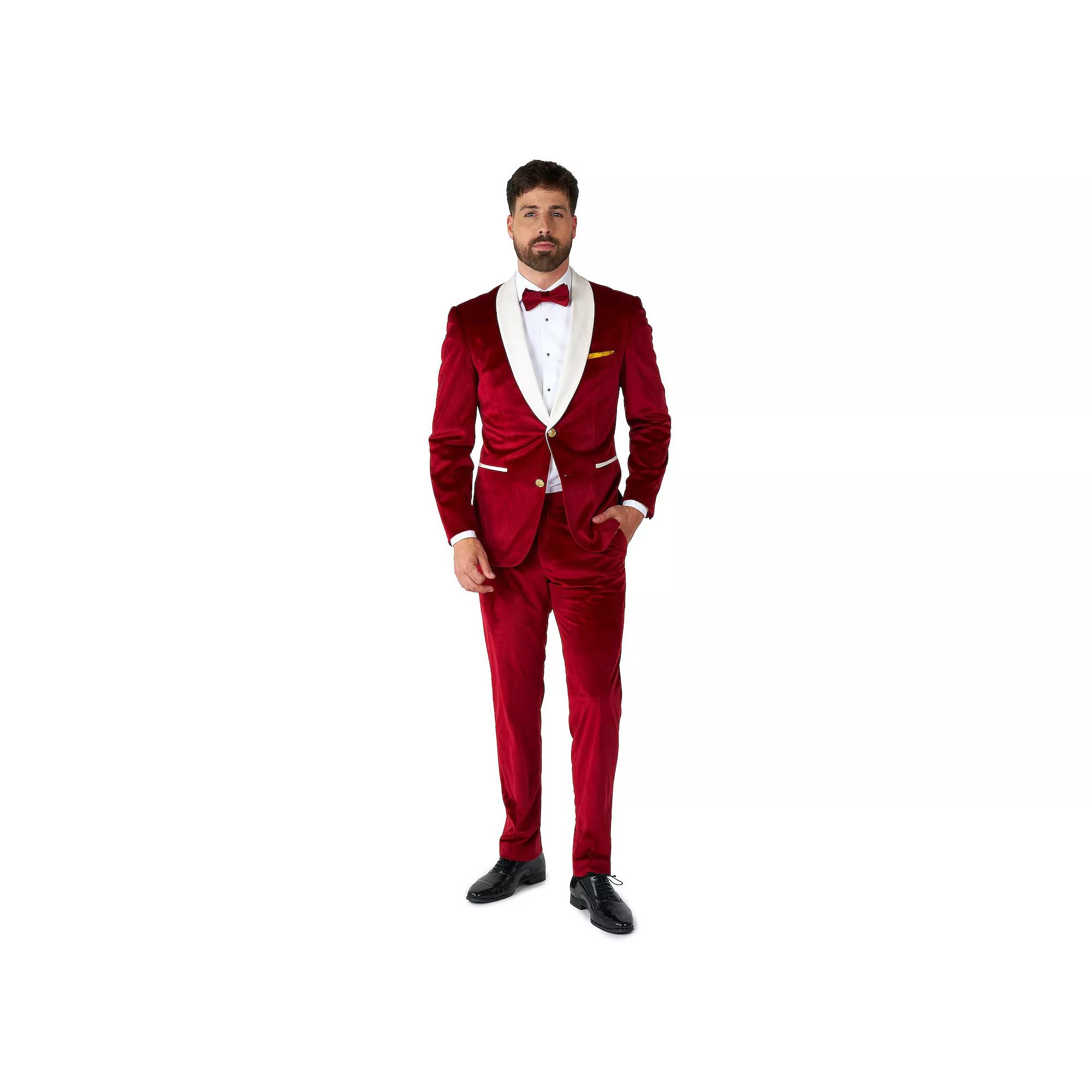 Men's OppoSuits Modern-Fit Velvet Vibes Classy Santa Christmas Novelty Suit Set Product Image