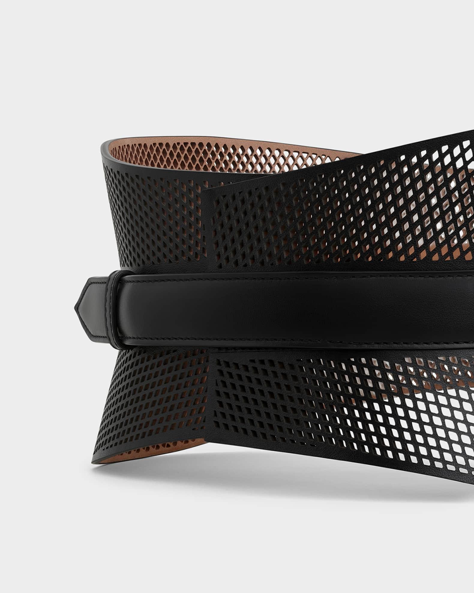 Curved Wide Bustier Leather Belt Product Image