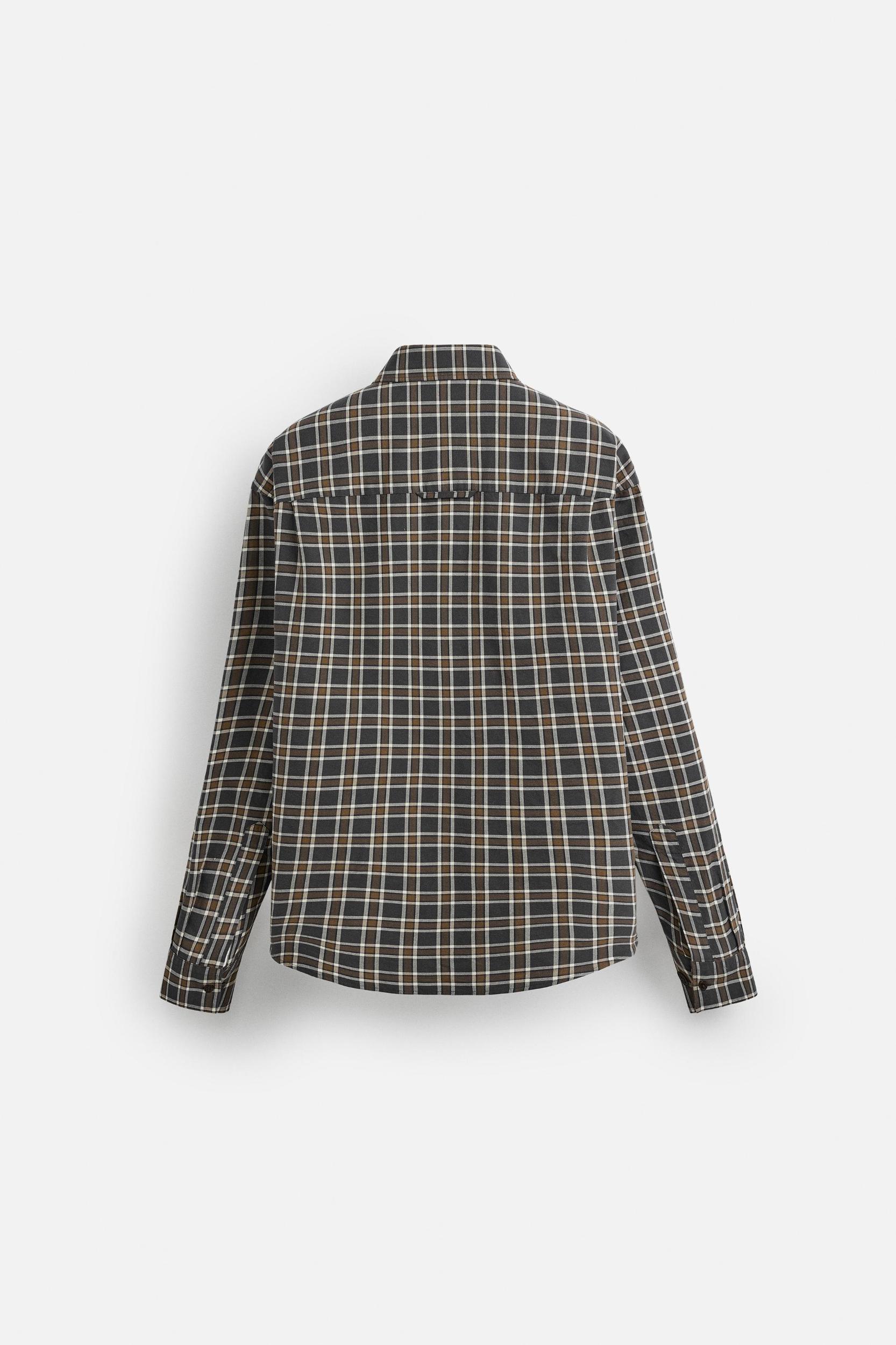 RELAXED FIT PLAID SHIRT Product Image