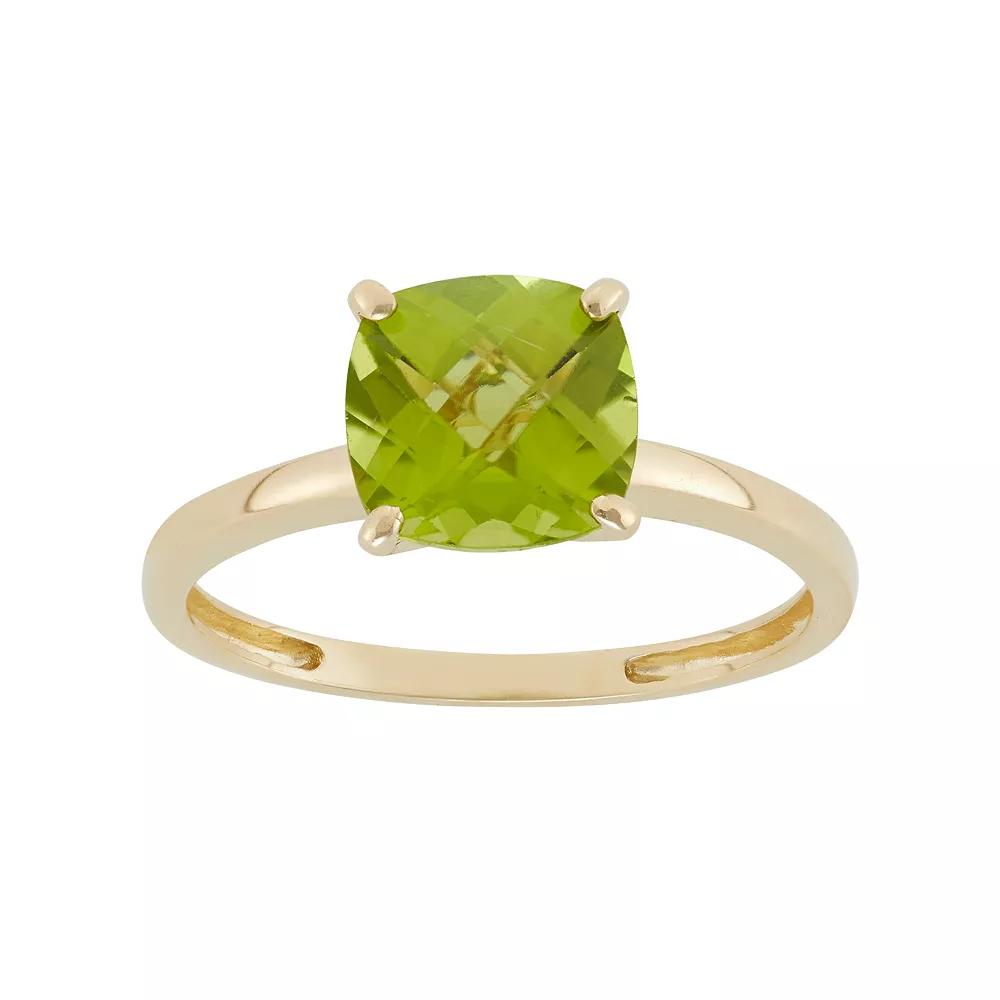 Designs by Gioelli Peridot 10k Gold Ring, Women's, Size: 5, Green Product Image