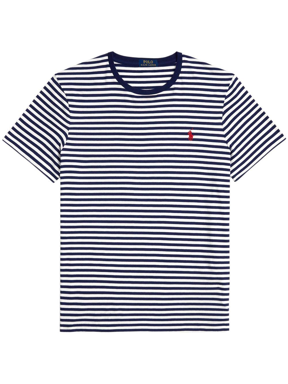 POLO RALPH LAUREN Striped Jersey T-shirt In White Product Image
