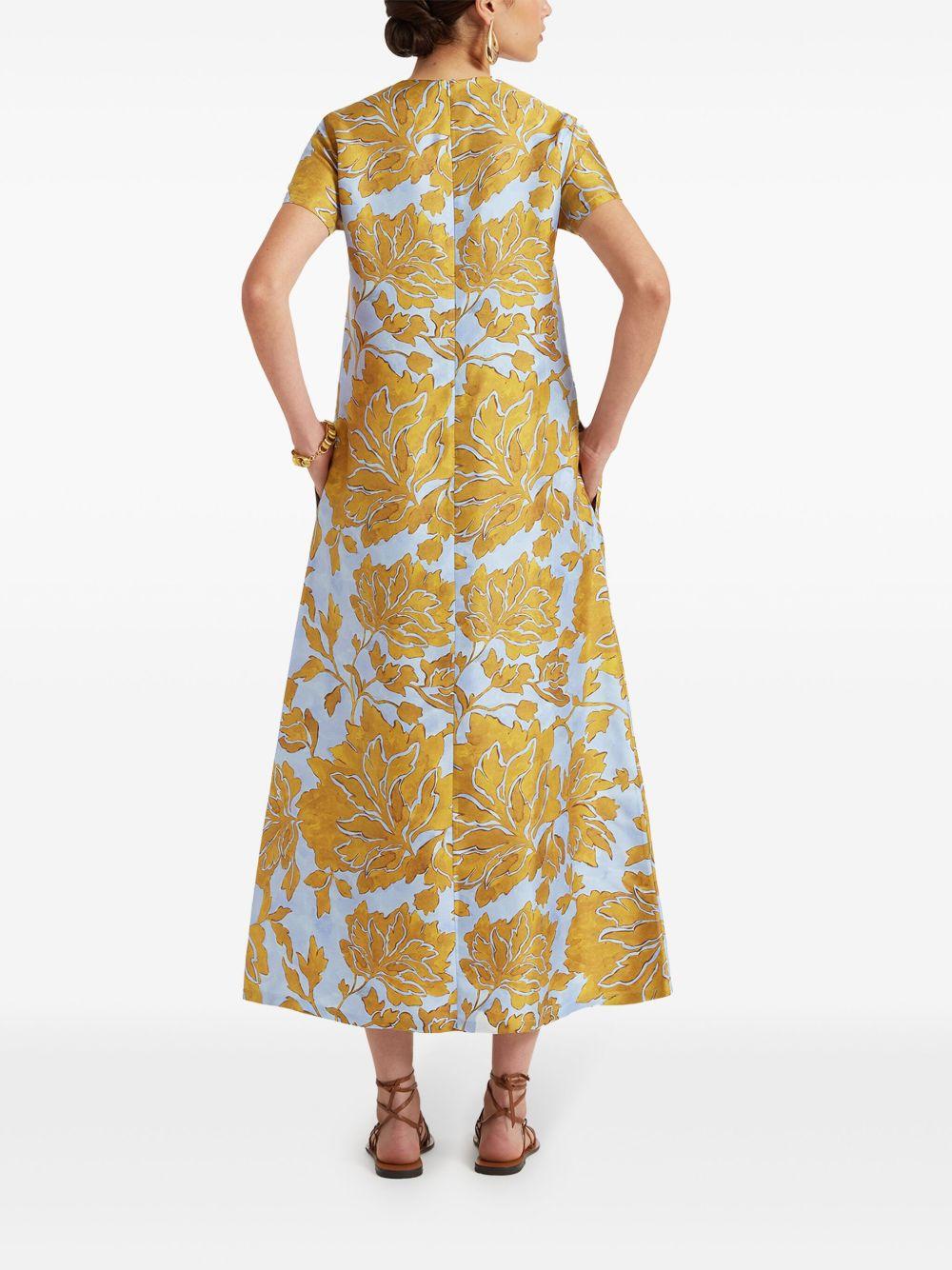 floral-print silk maxi dress Product Image