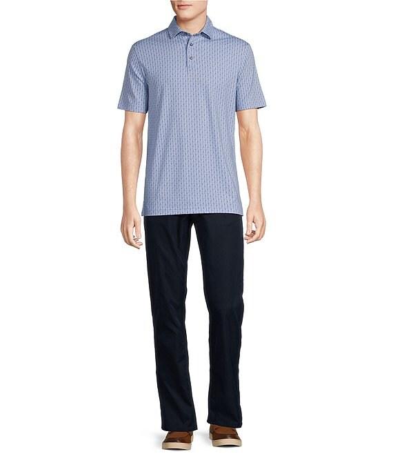 Cremieux Blue Label Short Sleeve Performance Golf Print Polo Knit Shirt Product Image