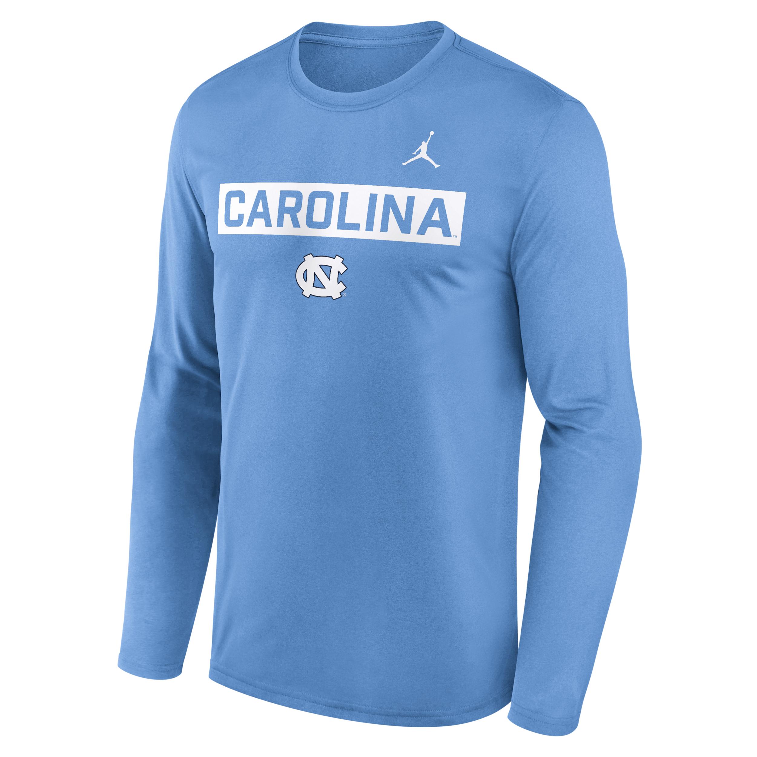 Mens North Carolina Primetime Legend 2-Hit Jordan Brand Dri-FIT College Long-Sleeve T-Shirt | NJGT4EYNCN-6TH Product Image