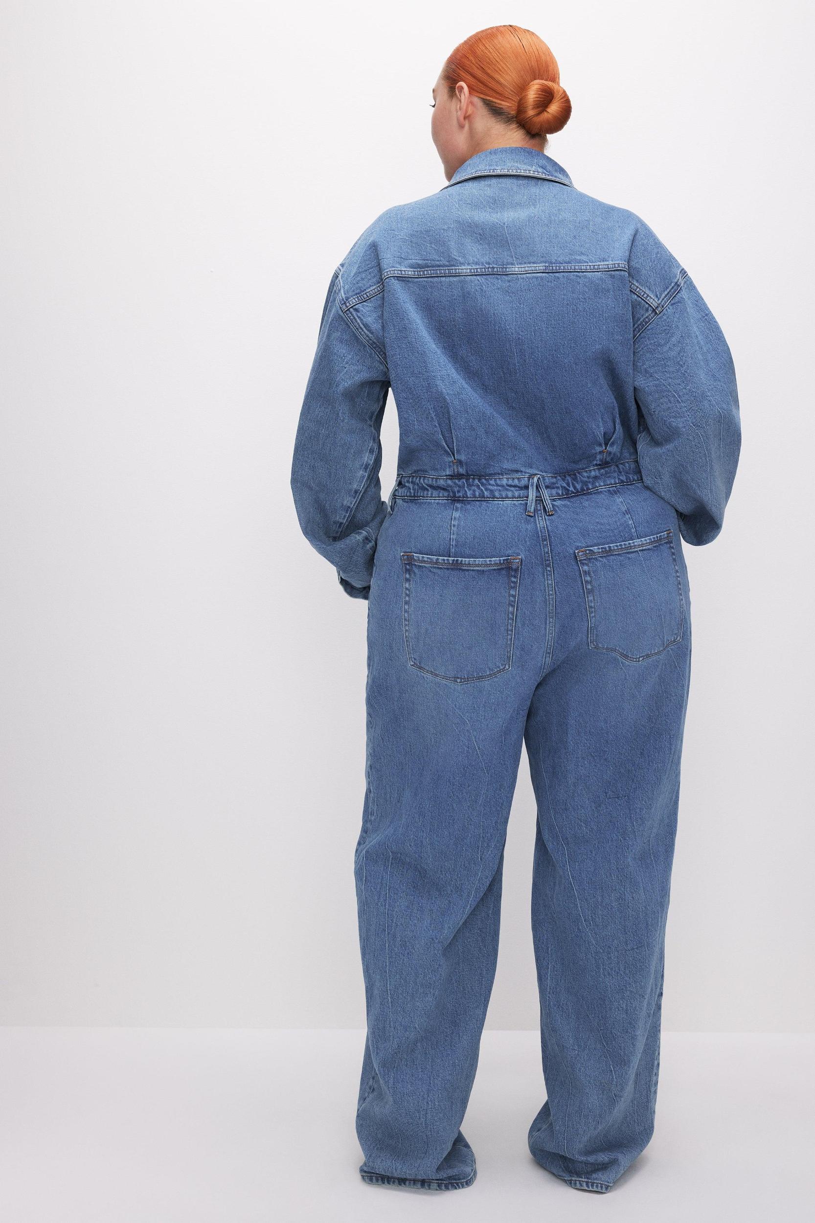 OVERSIZED DENIM JUMPSUIT | INDIGO599 Product Image
