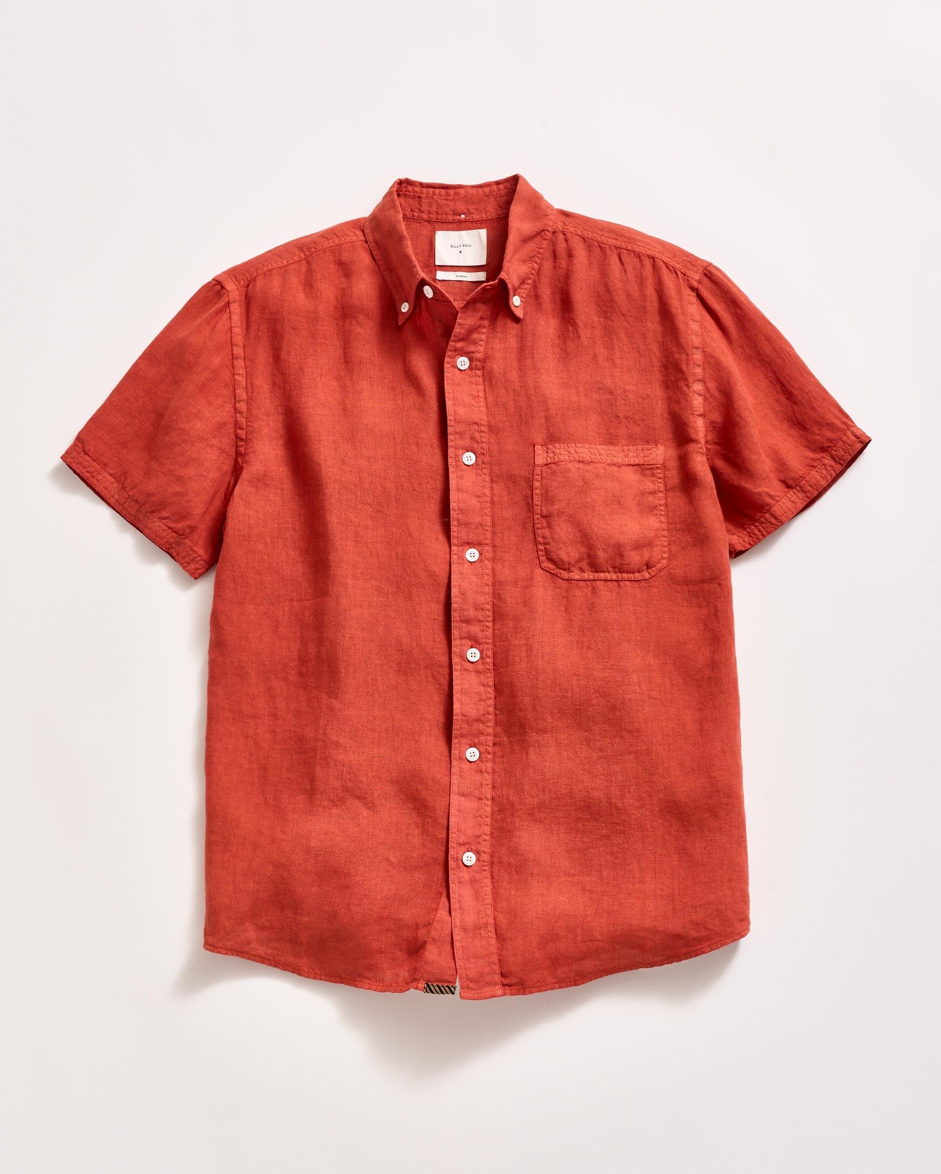 Short Sleeve Linen Tuscumbia Shirt Button Down -  Product Image