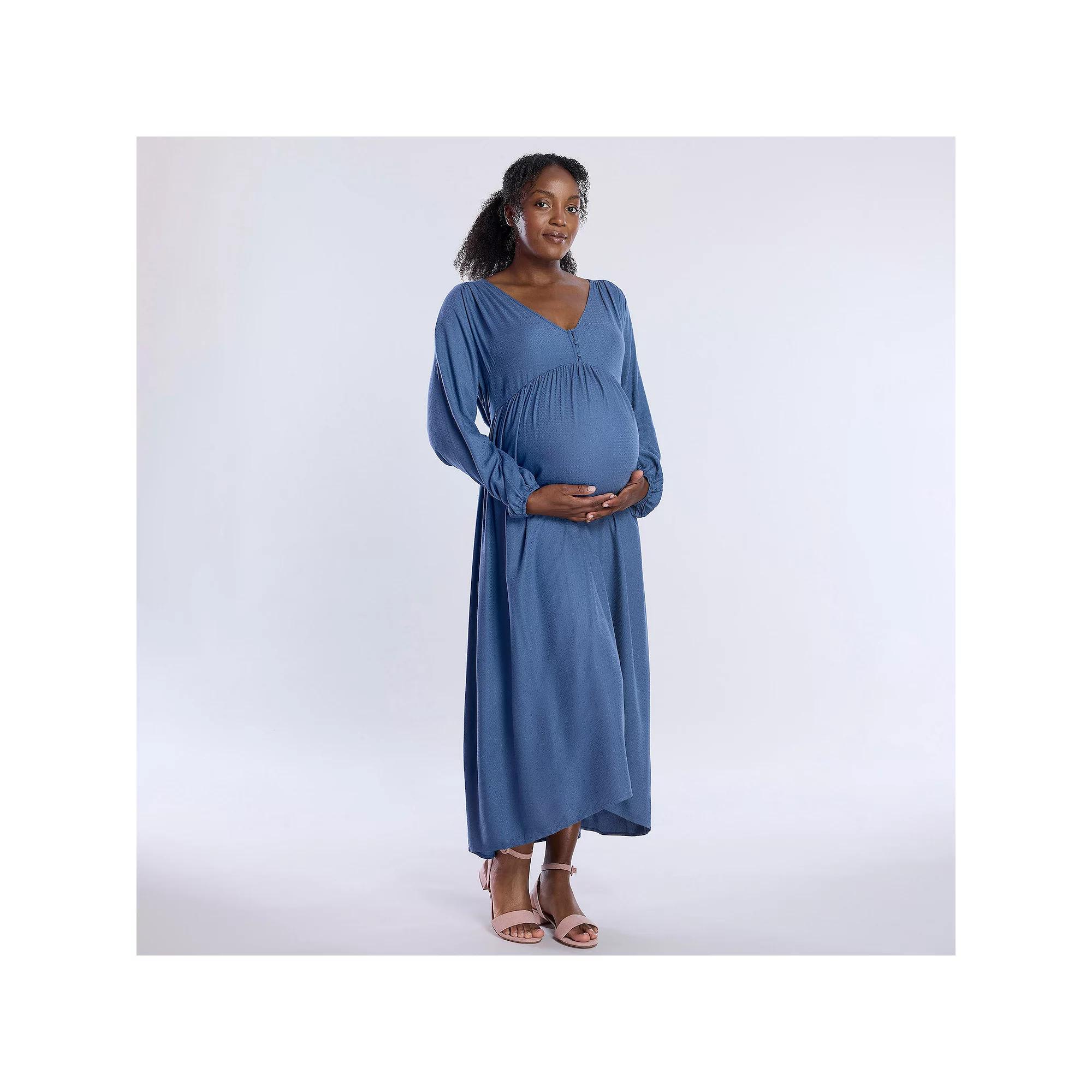 Maternity Motherhood® Button Front Midi Dress, Women's,  Product Image