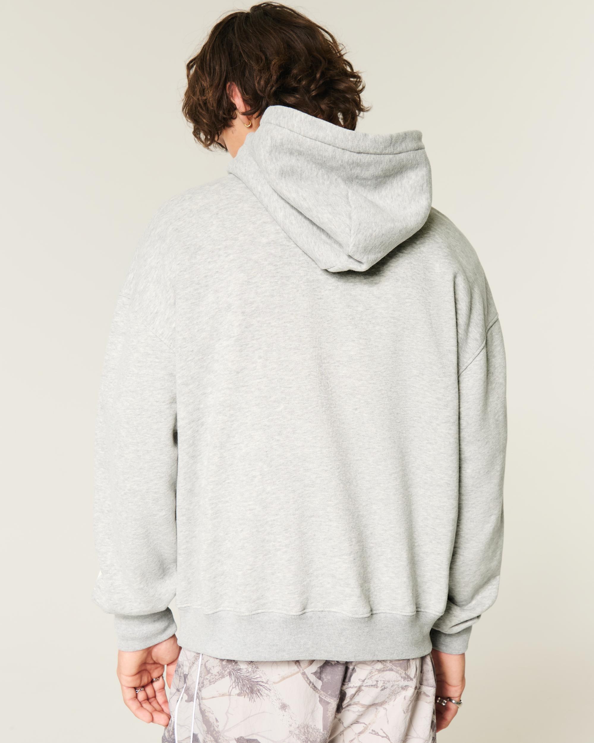 Boxy Crop Snakeskin Print Logo Hoodie Product Image