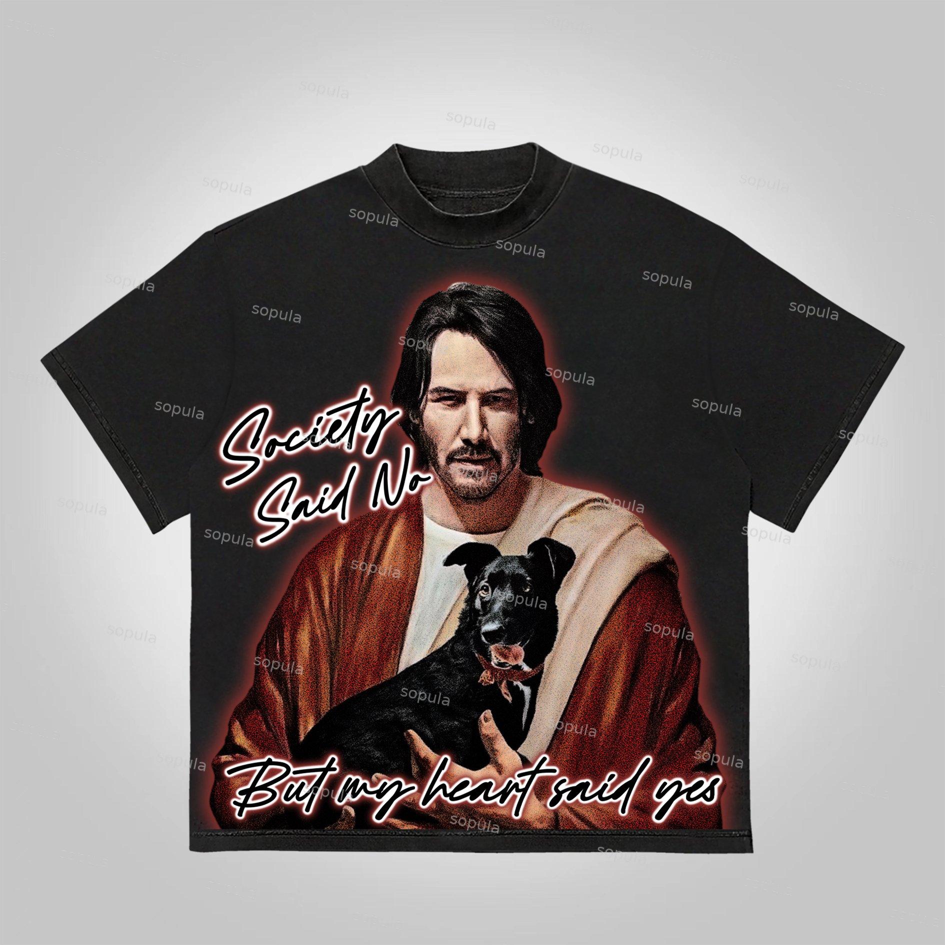 Sopula Meme-Inspired Character Graphics With Humorous Slogans Cotton T-Shirt Product Image