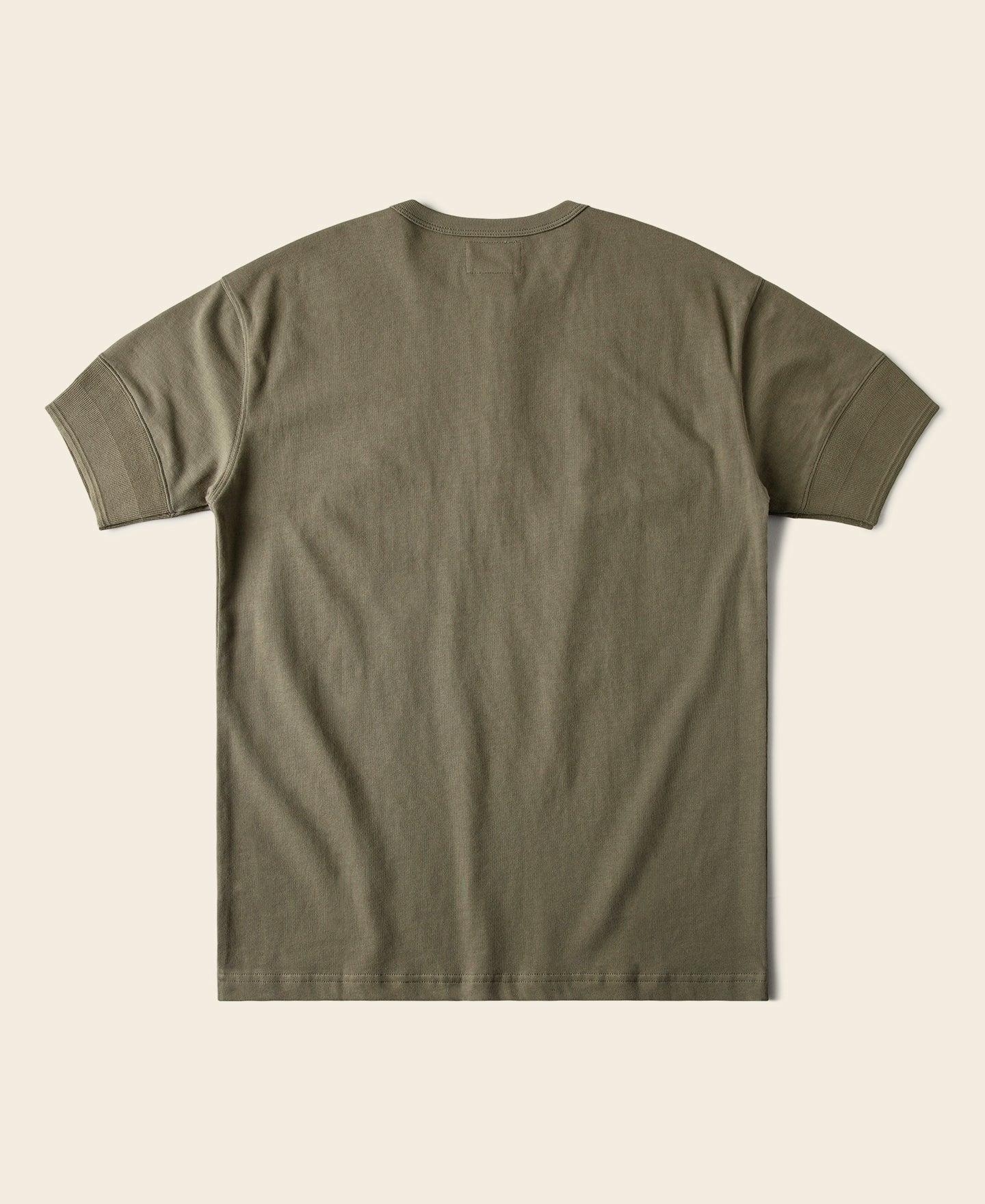 Vintage Short Sleeve Henley T-Shirt - Olive Product Image