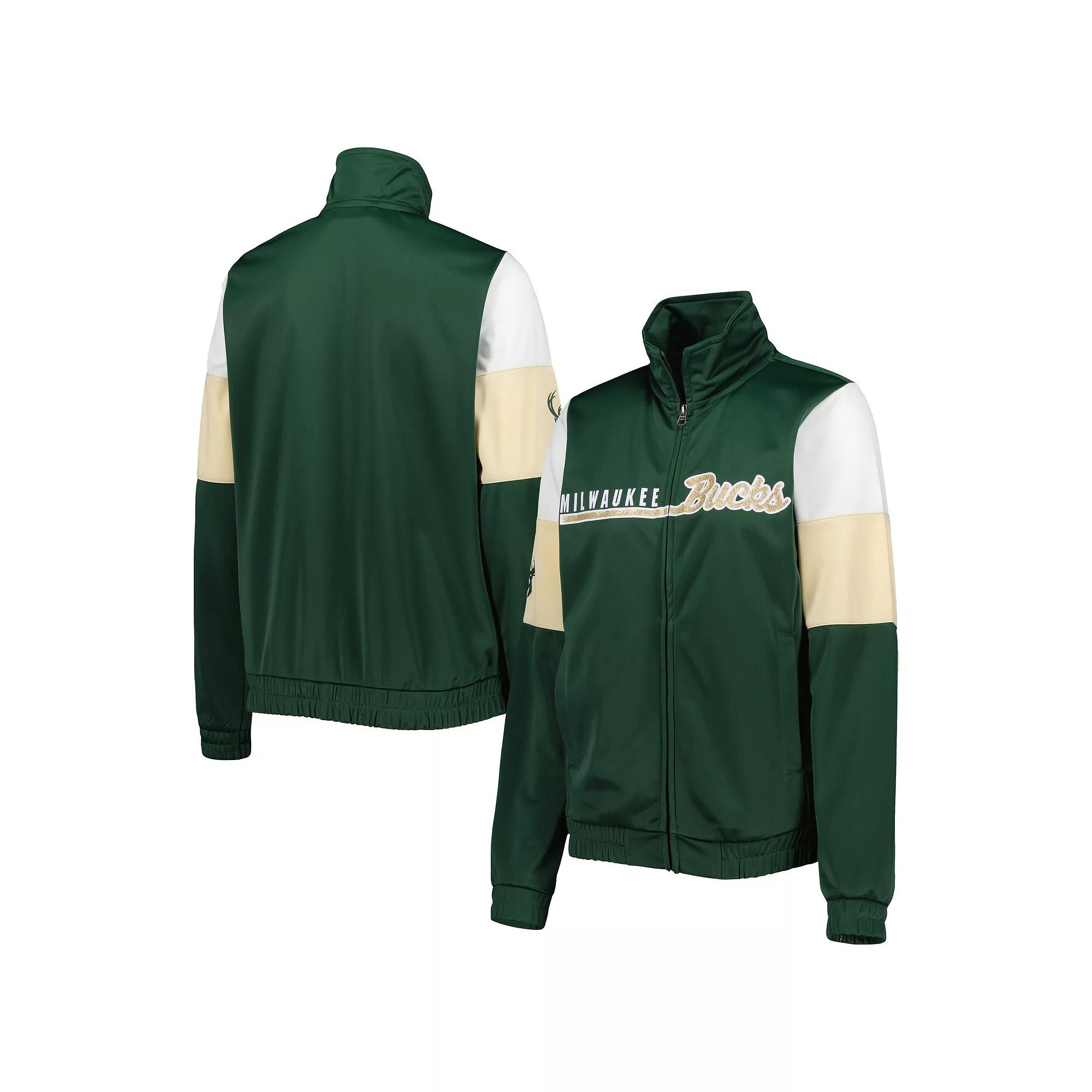 Women's G-III 4Her by Carl Banks Hunter Green Milwaukee Bucks Change Up Full-Zip Track Jacket,  Product Image