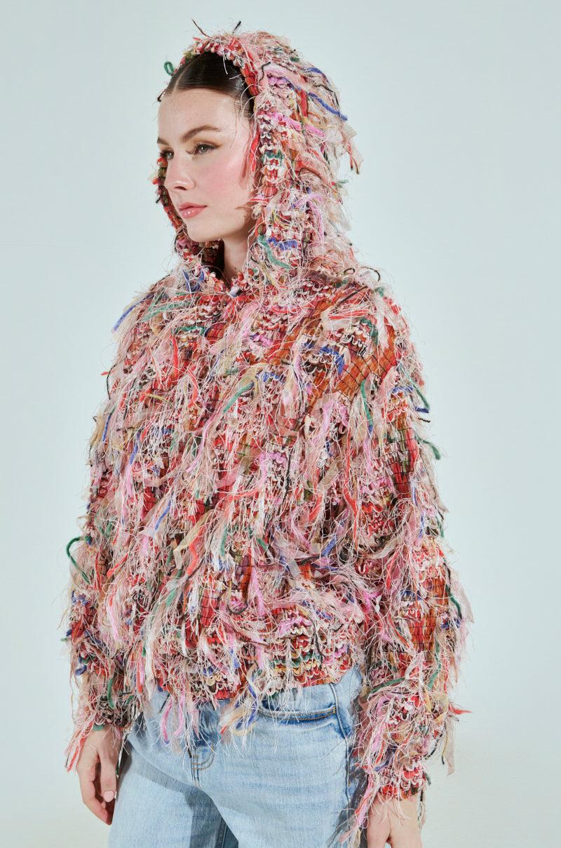 ALL OVER THE PLACE FRINGE SWEATSHIRT Product Image