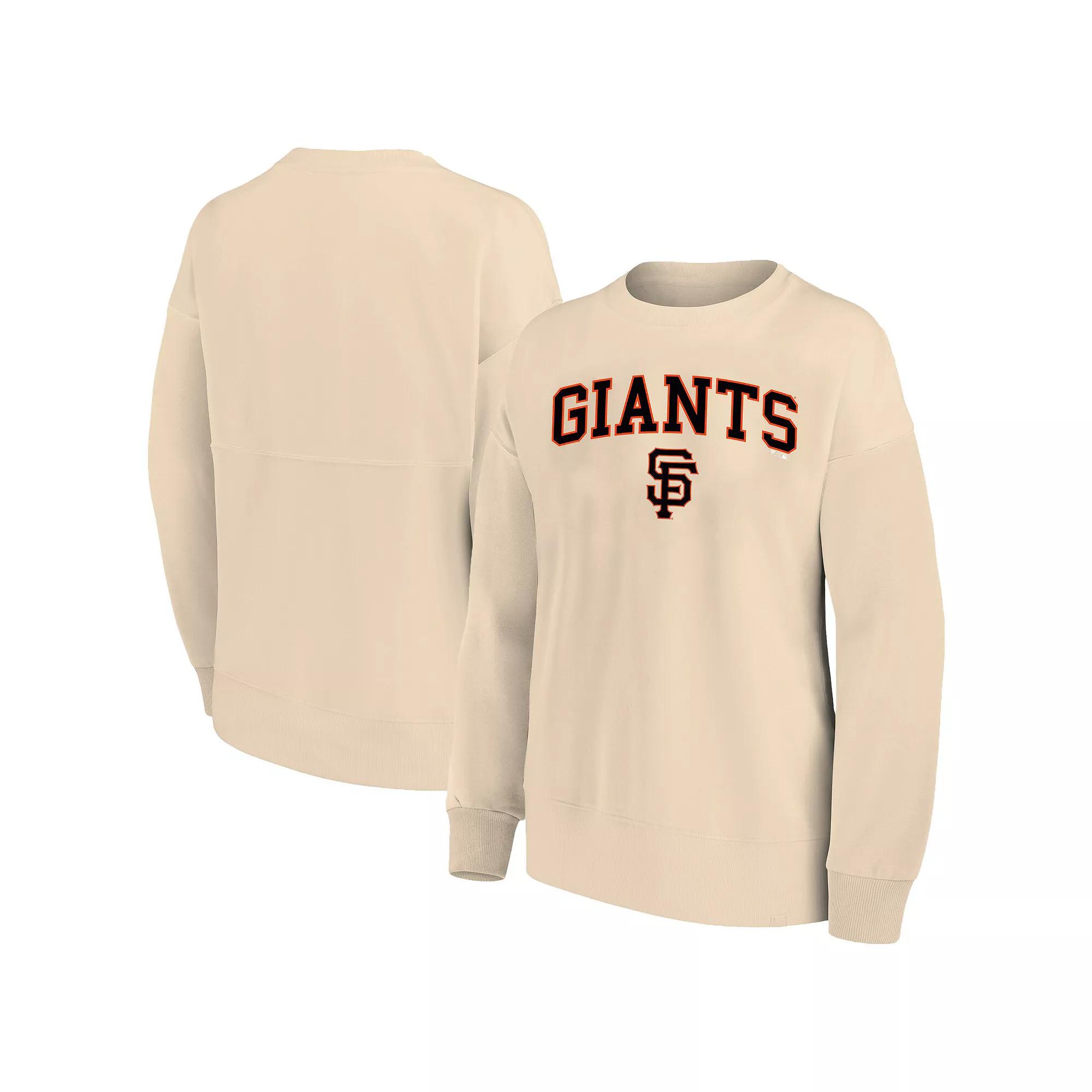 Women's Profile  Oatmeal San Francisco Giants Plus Size French Terry Pullover Sweatshirt, Size: 3XL, Team Product Image