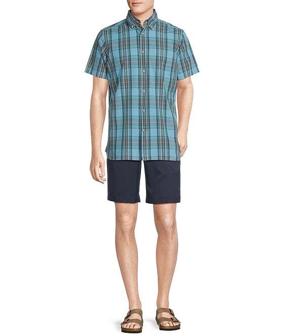Cremieux Blue Label Tahiti Collection Plaid Cotton Poplin Short Sleeve Woven Shirt Product Image