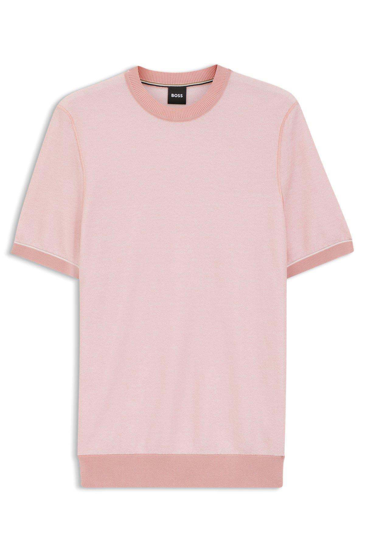 Horizontal-stripe sweater in a cotton blend Product Image
