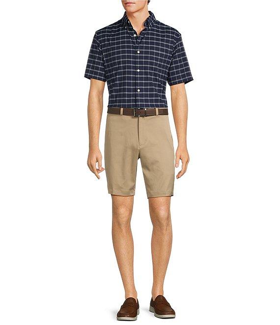 Roundtree & Yorke The Traveler Performance Short Sleeve Windowpane Sport Shirt Product Image