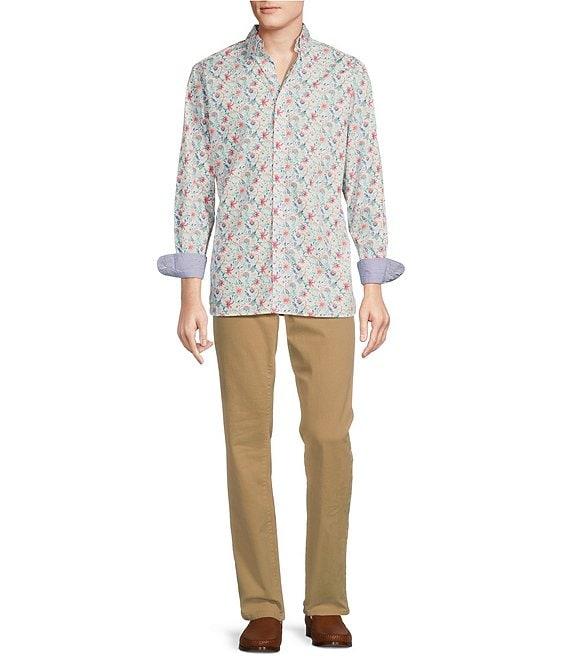 Cremieux Blue Label Floral Print Poplin Long Sleeve Woven Shirt Product Image