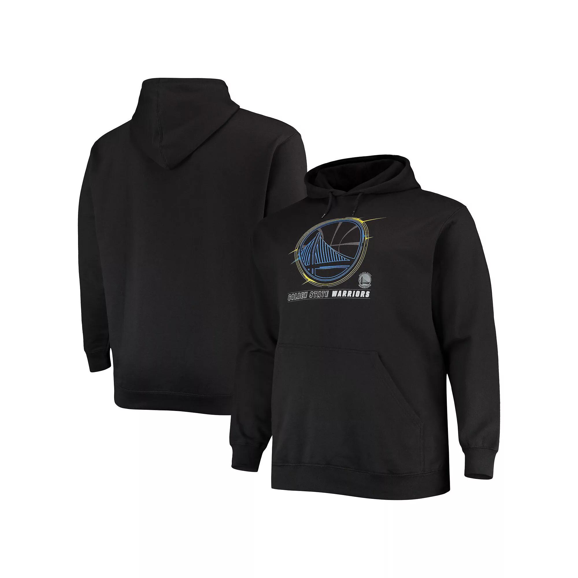 Men's Heathered Gray Golden State Warriors Big & Tall Heart & Soul Pullover Hoodie,  Product Image