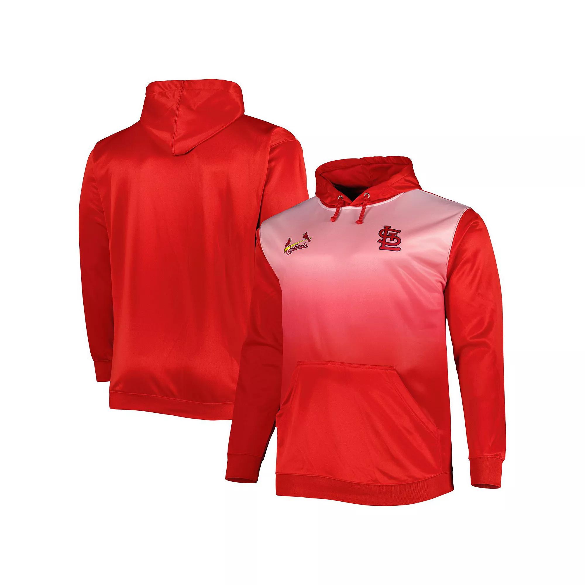 Men's Red St. Louis Cardinals Fade Sublimated Fleece Pullover Hoodie,  Product Image