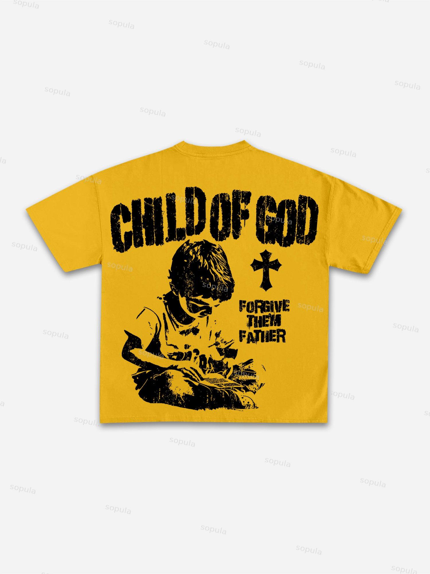 Saints Need Money Too Retro Graphic Cotton T-shirt Product Image