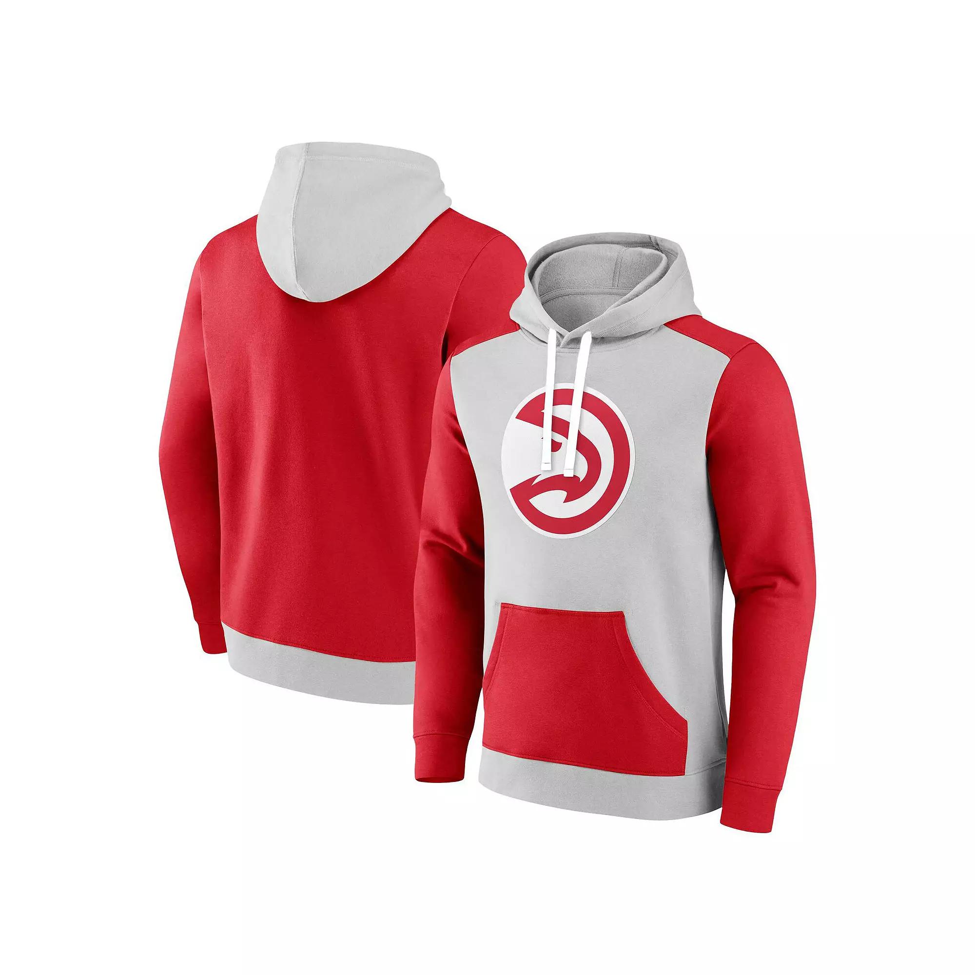 Men's Fanatics Branded Silver/Black New Orleans Saints Big & Tall Team Fleece Pullover Hoodie, Size: 2XLT Product Image