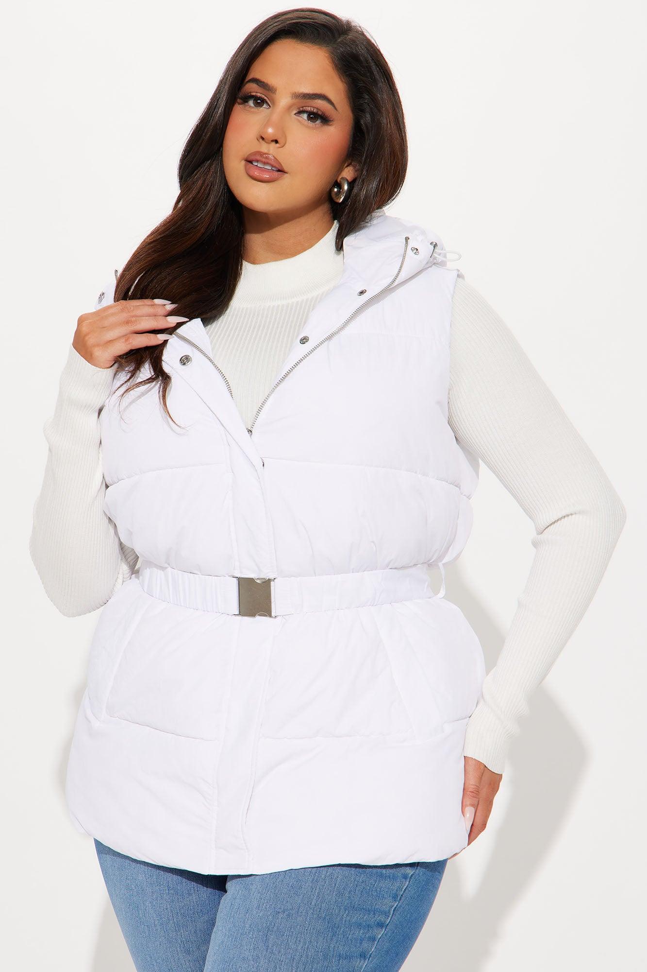 Hold You Down Puffer Vest - White Product Image