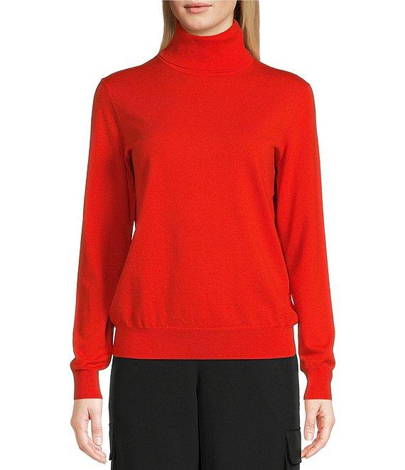 TILLEY Stretch Merino Wool Blend Turtleneck Long Sleeve Sweater Product Image