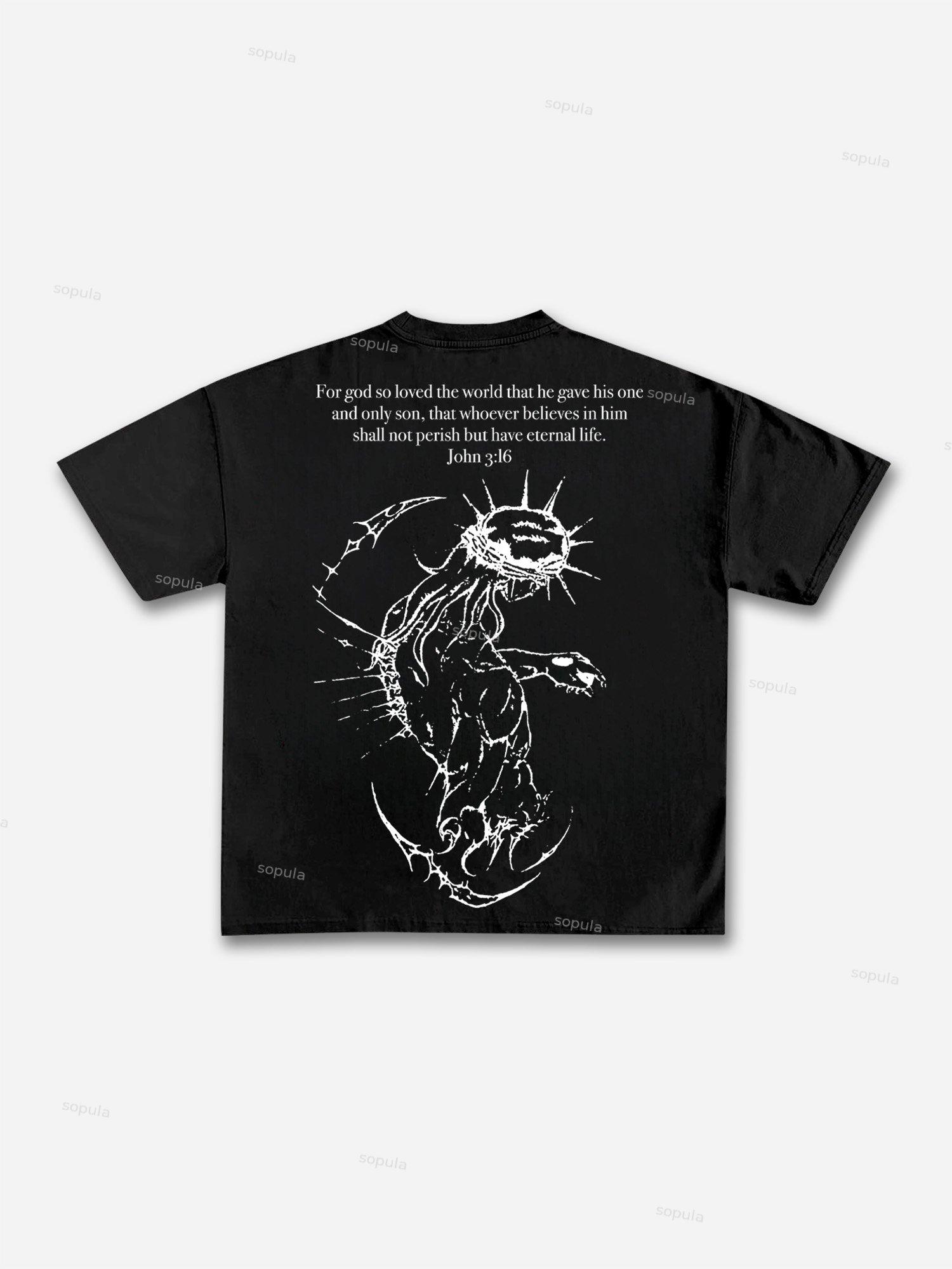 Jesus Is King Bible Jesus Graphic Cotton T-shirt Product Image