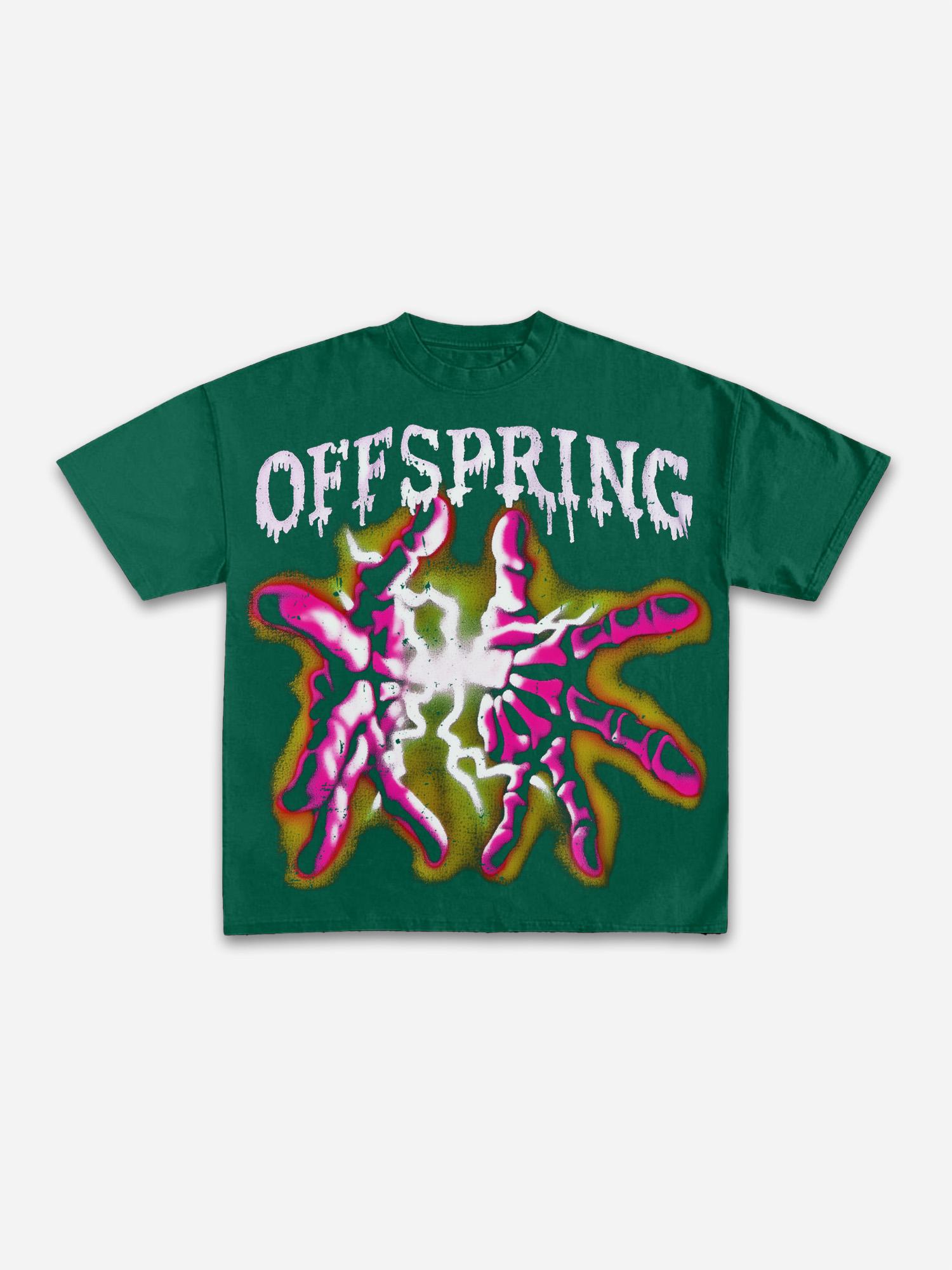 Retro Bone Touch Spark Graphic Cotton T-shirt Product Image