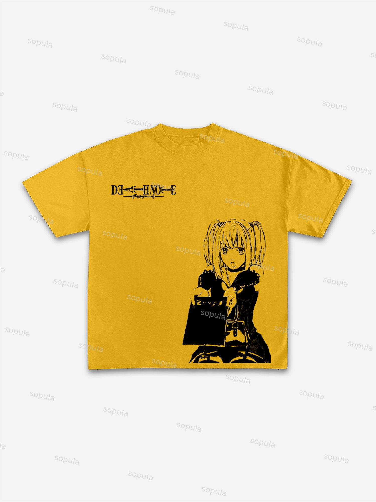 Death Note Manga Graphic Cotton T-shirt Product Image