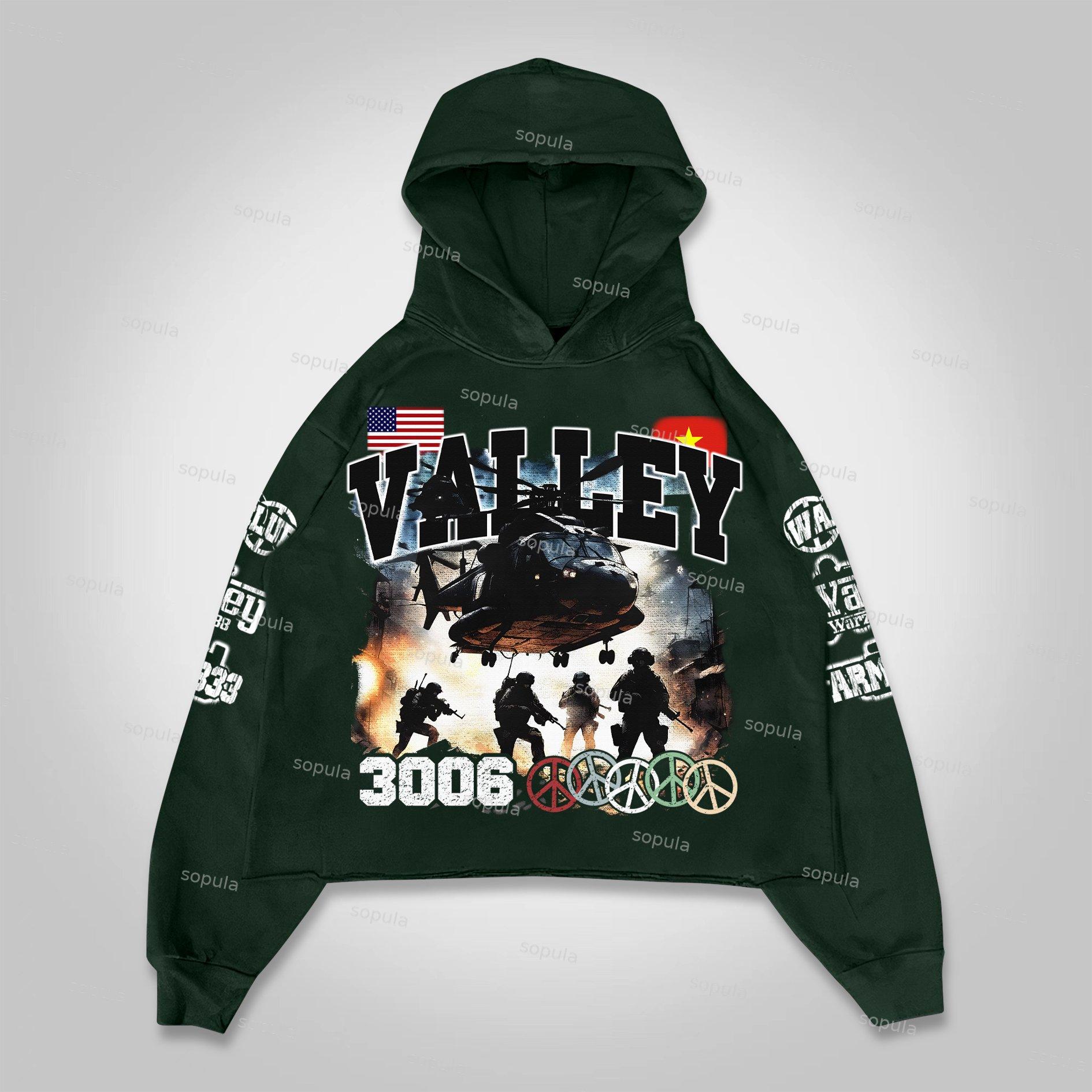 Sopula Men's Warzone Graphic Cropped Hoodie Product Image