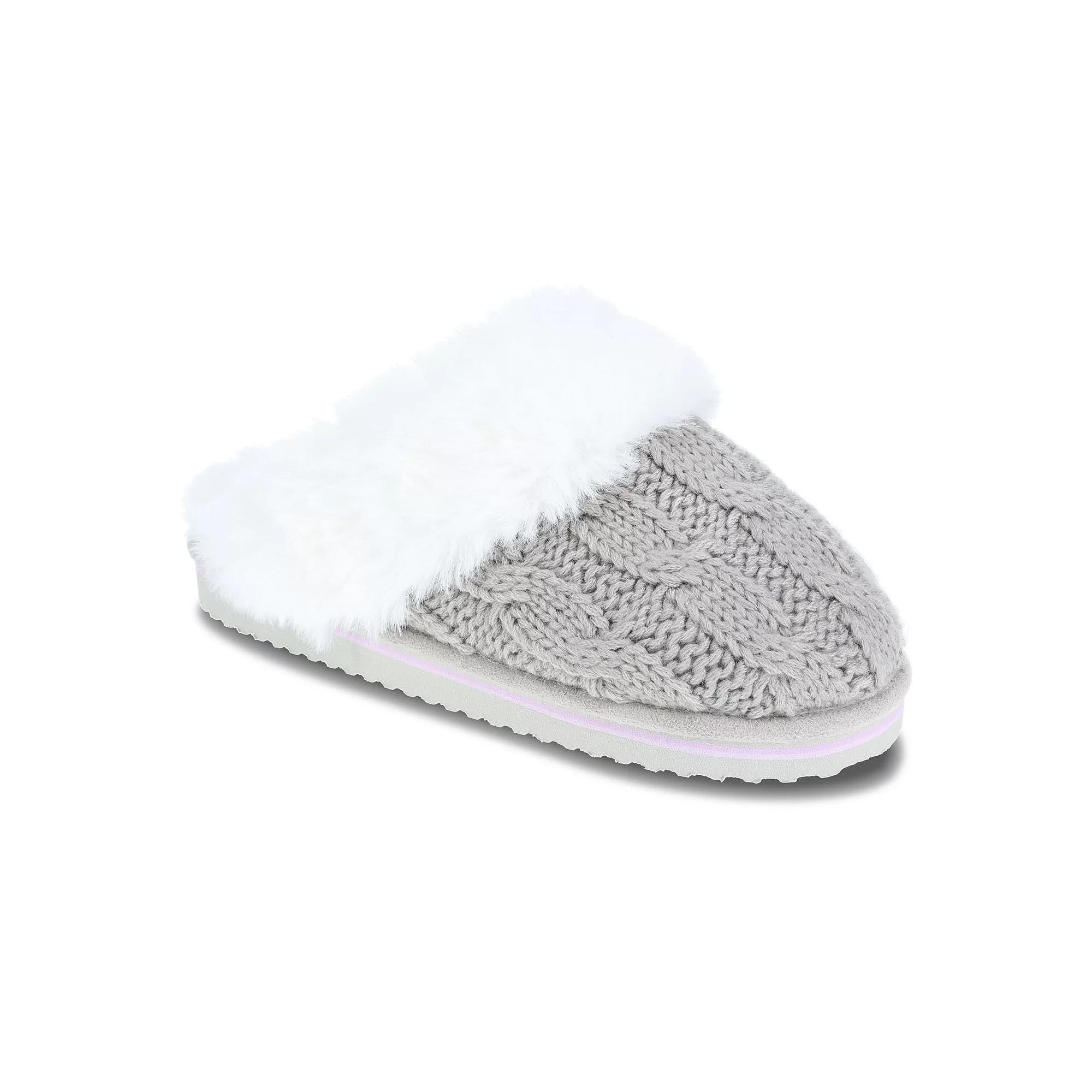 IZOD Demi Womens Cable Knit Scuff Slippers Product Image
