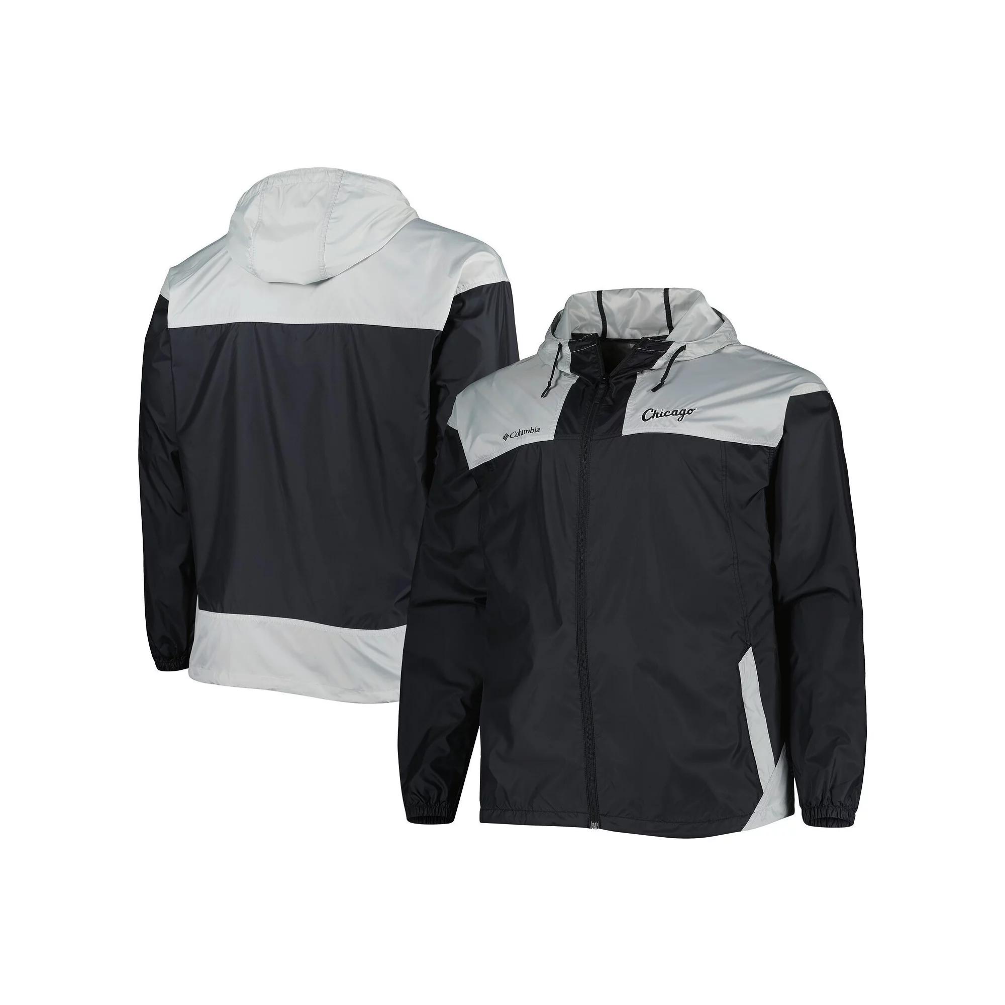 Men's Columbia Black Chicago White Sox Flash Forward Challenger Omni-Shade Full-Zip Windbreaker,  Product Image